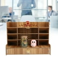 thumbnail image 4 of Wooden Desk Organizer, Sturdy And Durable Tabletop Storage Cabinet  For Home Kitchen For Office Accessory Stationery Cherry Wood Color, 4 of 8