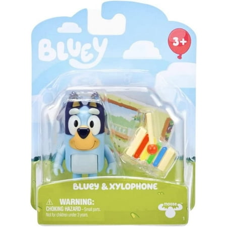 Moose Toys Bluey and Xylophone Mini Age 3+ Action Figure, Blue (3")