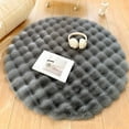 thumbnail image 2 of Hiroekza Premium Round Velvet Carpet Rugs - Soft, Non-Slip Floor Mat for Living Room, Bedroom, Bathroom (24x24 Inches, Multiple Colors) Gray, 2 of 4