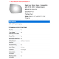 thumbnail image 2 of Right Door Mirror Glass - Compatible with 2010 - 2014 Subaru Legacy 2011 2012 2013, 2 of 2
