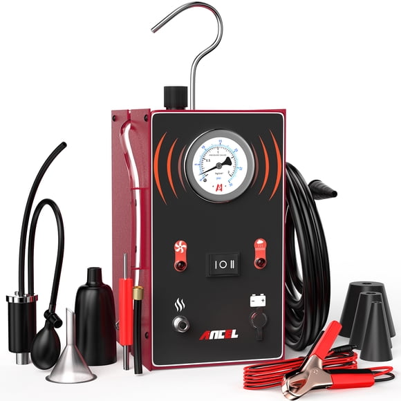 ANCEL S200 Smoke Machine Automotive Leak Detector, Evap Smoke Machine Leak Diagnostic Tester, Dual Mode Auto Fuel Pipe System Vacuum Leak Smoke Tester with Pressure Gauge for All Car/Motorcycle/Truck
