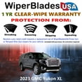 thumbnail image 2 of 2023 GMC Yukon XL Beam Wiper Blades Wipers w/1yr Warranty (Set of 3) w/Rear Wiper, 2 of 5