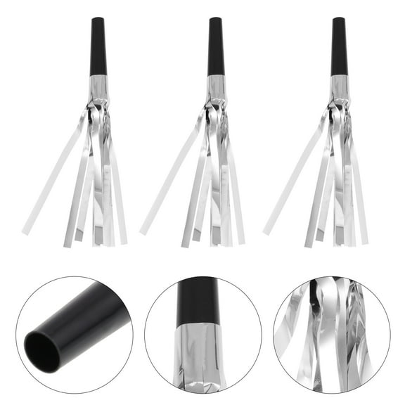 Masteelf  30 Pcs Party Blowers Birthday Fringed Blowouts Glitter Child Silver