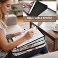 thumbnail image 5 of Haosy Accordion File Organizer Zipper Binder 500 Sheet 6-Tab Expanding File Folder Multi-Pocket 1.2 Inch 3 Ring Watercolor Bird Flower, 5 of 7