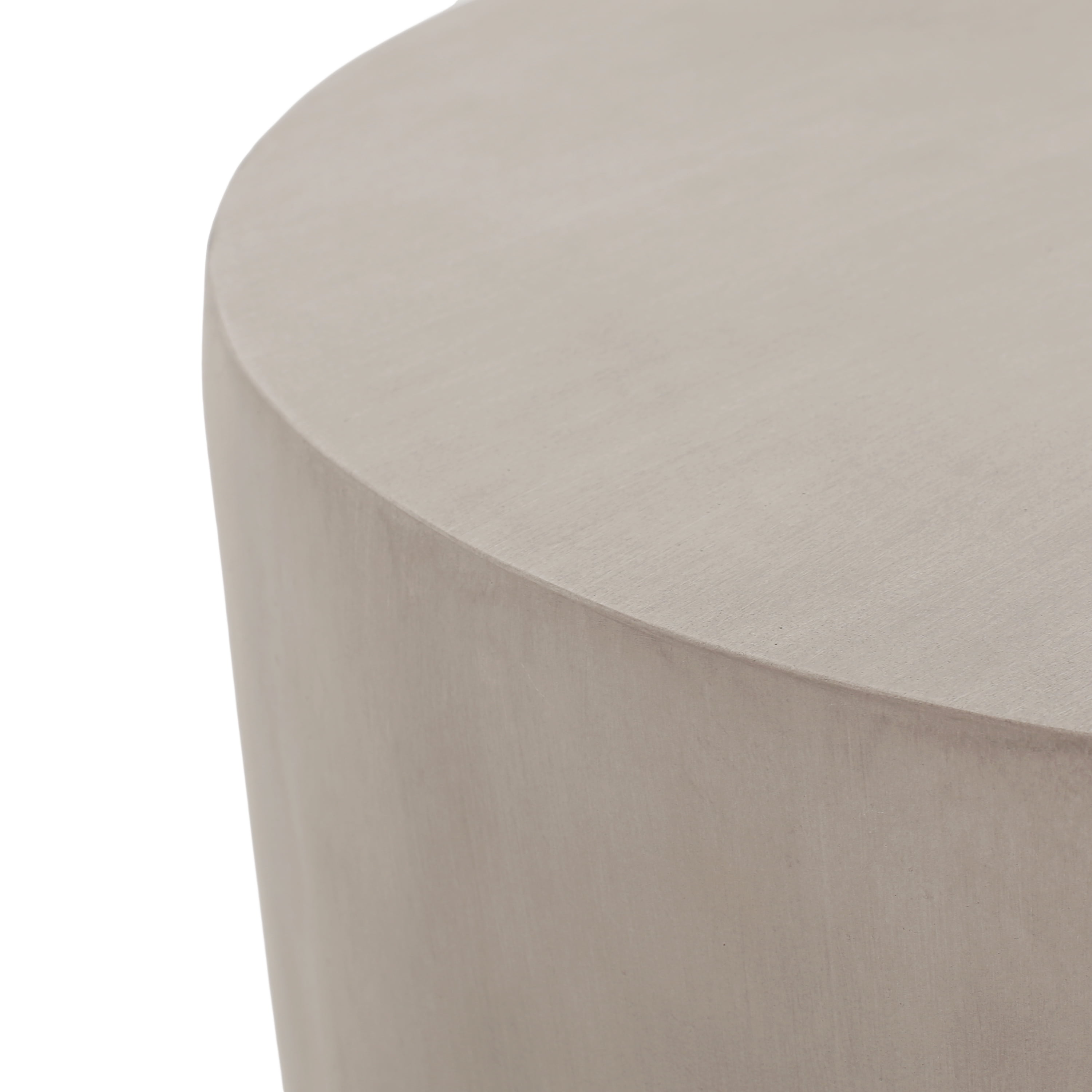 Outdoor Round U-Shape Base Side Table for Patio Balcony Garden, Light Gray