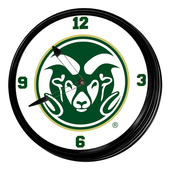 Colorado State Rams: Retro Lighted Wall Clock