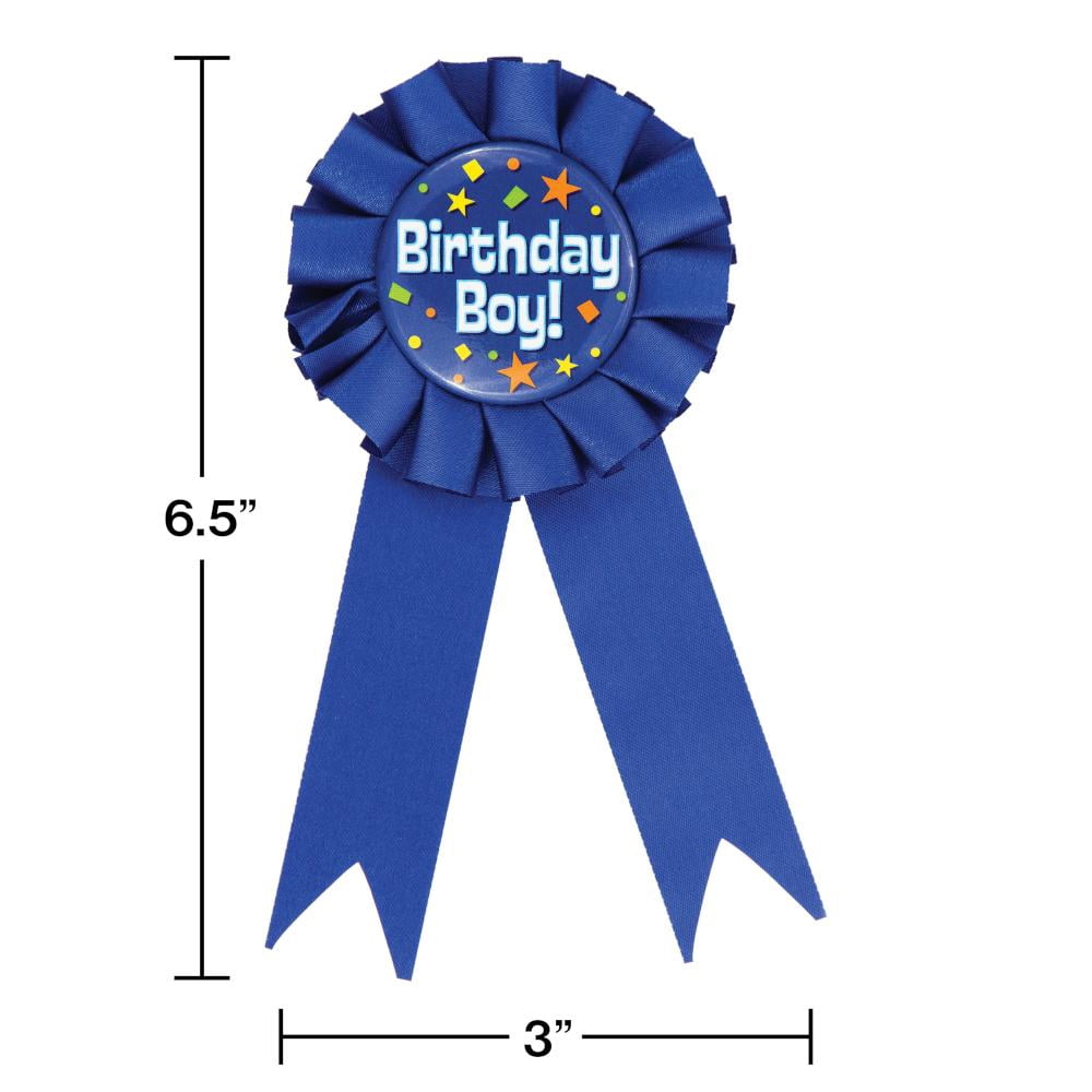12/Case Bulk Birthday Boy Award Ribbons