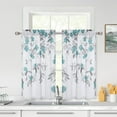 thumbnail image 6 of DSstyles Sheer Curtains Print Flower Tier Curtains Kitchen Curtains for Small Half Window Farmhouse Window Treatment Sets for Bathroom, 6 of 9