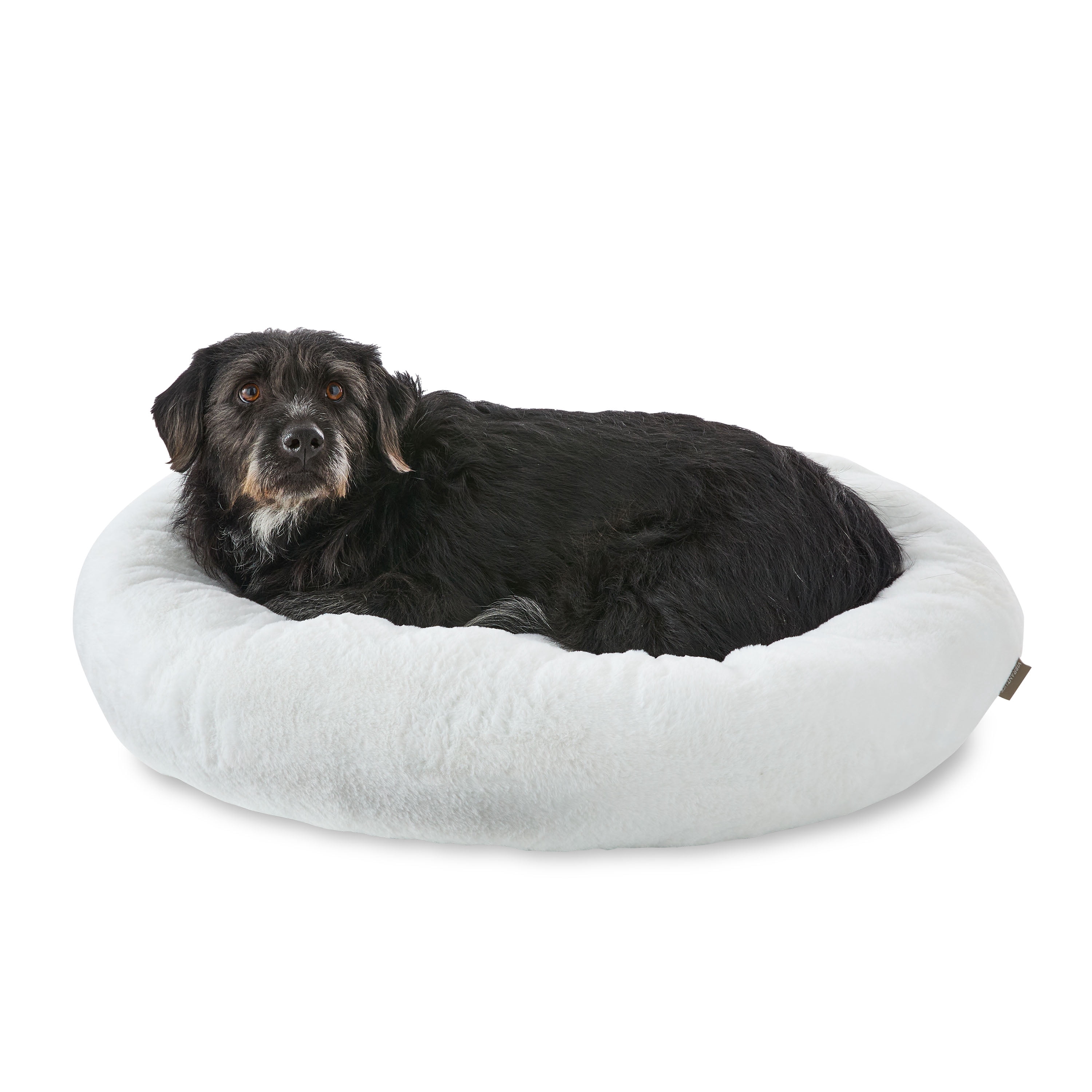 Vibrant Life Large Round Orthopedic Pet Bed, White, 30"