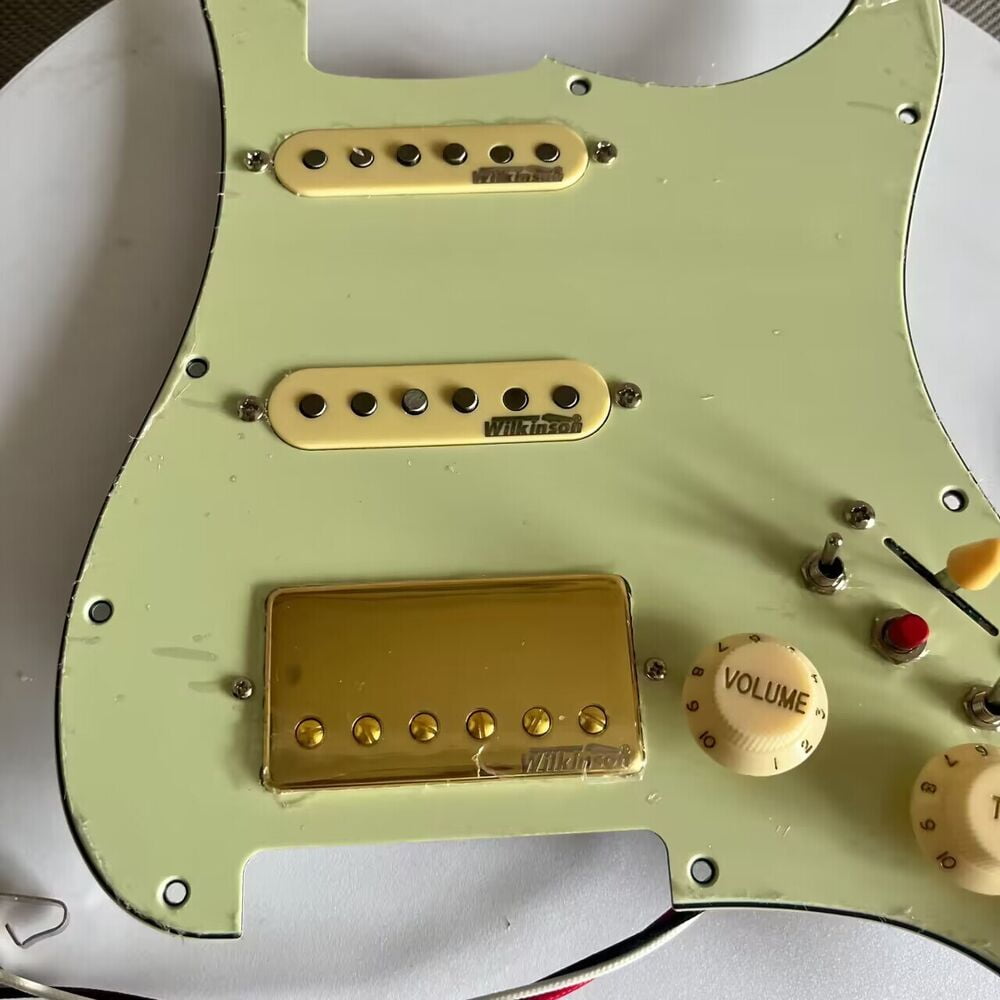 SSH Prewired Guitar Strat Pickguard Set Wilkinson Ainico 5 Humbucker Pickups Coil Splitting Switch Multi Switch Harnesses ,For Fender ST Electric Guitar Replacement Part