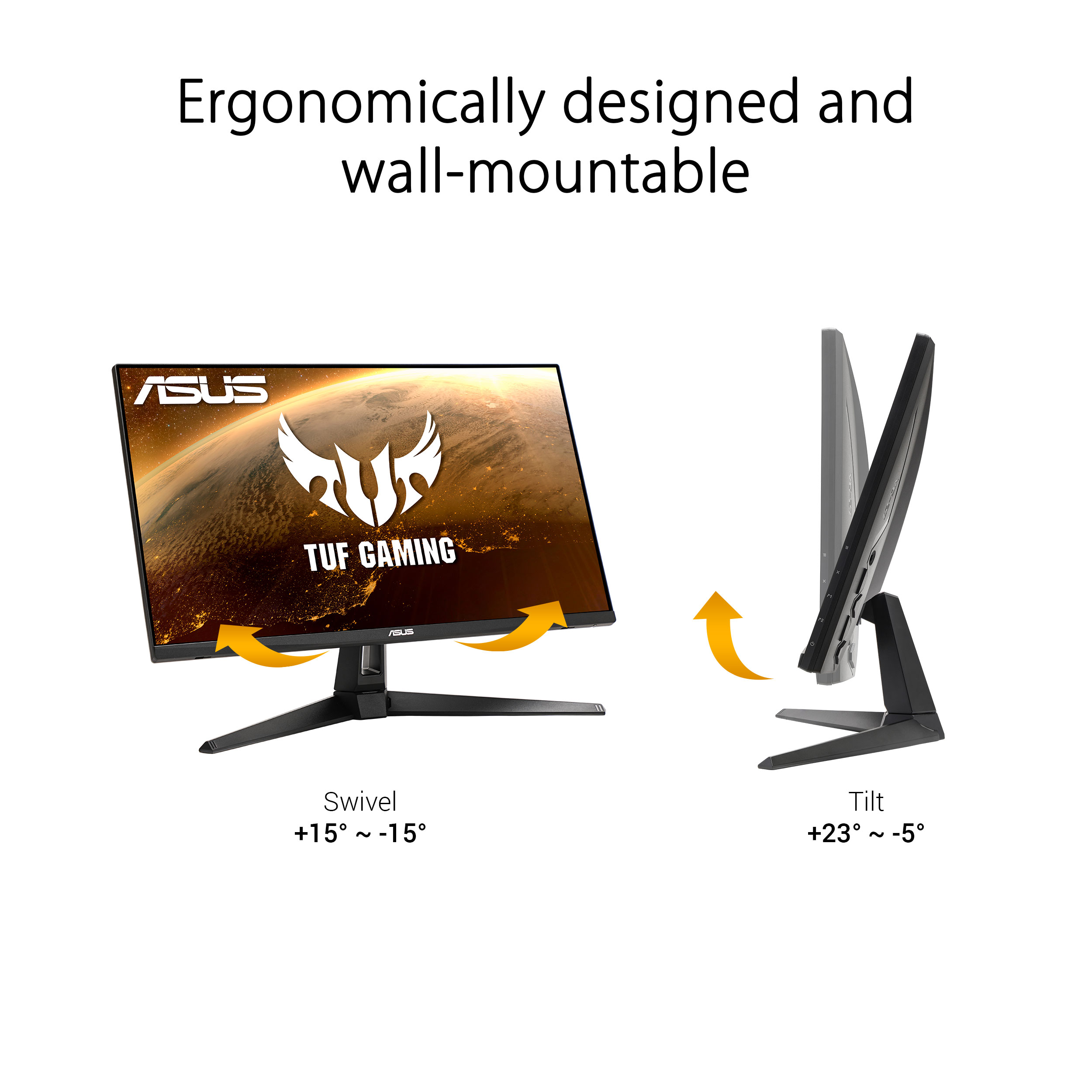 ASUS TUF Gaming 27” LED Gaming Monitor, 1080P Full HD, 165Hz (Supports 144Hz), IPS, 1ms - image 4 of 6
