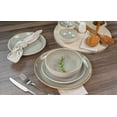 thumbnail image 6 of Sango Resona 16-Piece Stoneware Dinnerware Set, Moss Green, Dishwasher and Microwave Safe, 6 of 14
