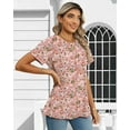thumbnail image 4 of Rosvigor Blouses for Women Short Sleeve Shirts Casual Dressy Summer Tops with Pleats, 4 of 6