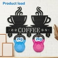 thumbnail image 4 of Coffee Coat Hooks Wall Mounted Wood Key Holder for Wall 11.8×7.9inch Hot Coffee Key Hanger 5 Alloy Hooks Coffee Beans Decoratice Key Hook for Gift Coffee Shop Living Room Kitchen Office, 4 of 9