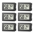 thumbnail image 1 of 6 Pack Mini Hygrometer Thermometer, Small Digital Indoor Humidity & Temperature Gauge, ℉ Monitor for Humidor, Reptile Tank, Mason Jars, Thermostat - Friendly Climate Tracking Tool, 1 of 4
