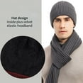 thumbnail image 6 of DcGZvy Men and Women Knitted Thick Hat Gloves Scarf Set Warmth Woolen Hat Scarf Gloves Three-piece Suit, 6 of 8