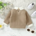 thumbnail image 4 of XFHLMJFF Boys Girls Sweater Cute Toddler Baby Knit Turn Down Collar Long Sleeve Pullover Fall Winter Clothes, 4 of 7