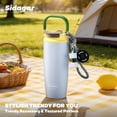 thumbnail image 5 of Sidagar 30 oz Insulated Water Bottle with Straw, Dual Drinking Lid and Carry Handle, Stainless Steel Travel Tumbler, Blue, 5 of 8