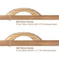 thumbnail image 5 of Uxcell Wooden Pull Handle, 5 Pack 192mm/3.78" Hole Distance Wood Pulls for Drawer, 5 of 6