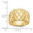 thumbnail image 3 of 14K Yellow Gold Ring Band Themed Marquise Pattern Dome, Size 6, 3 of 5