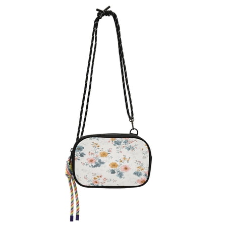 Women s Crossbody Phone Bag Small Wallet Purse with Detachable Rope Strap Travel Handbags Delicate Pastel Floral Pattern