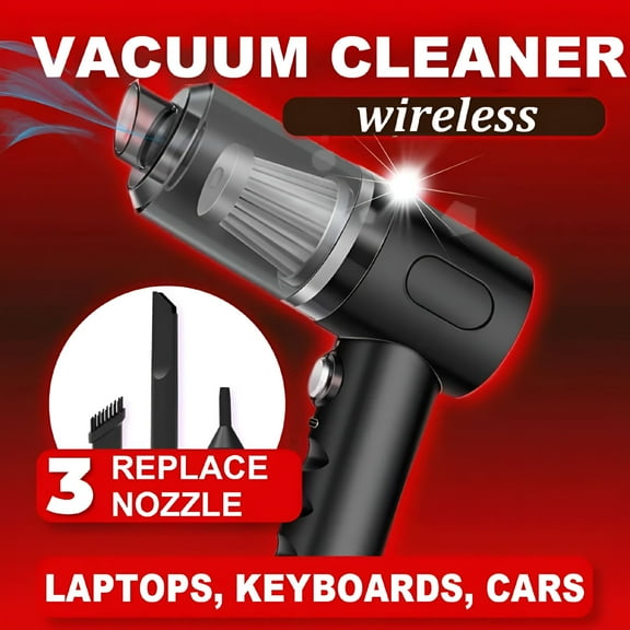 ZEPARO Air Duster - Computer Vacuum Cleaner - for Keyboard Cleaning - Cordless Canned Air - Powerful - Energy-Efficient