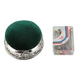 thumbnail image 2 of Vintage Style Pin Cushion with Weighted Metal Base, Half Ball Sewing Needle Keeper for Quilting Dressmaking and Craft Projects, 2 of 7