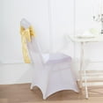thumbnail image 4 of BalsaCircle 50 Champagne Satin Chair Sashes Bows Ties Wedding Decorations Party Chair Covers Banquet, 4 of 5