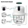 thumbnail image 2 of Picadora eléctrica de ajo LVSENLIN 350 ml, procesador de alimentos inalámbrico, 2 of 7