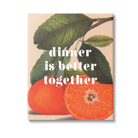 Stupell Industries Dinner Better Together Food & Beverage Painting Gallery Wrapped Canvas Art Print Wall Art, 16 x 20