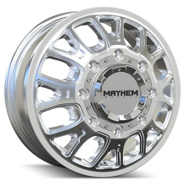 17x6.5 Mayhem 8107D Cogent Polished DUALLY FRONT Wheel 8x200 (125mm)