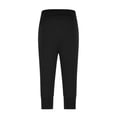 thumbnail image 5 of Women's Soild Color Harem Cropped Pants with Pleated Waist, Loose Fit Yoga Lounge Pants, Soft Cropped Joggers for Fitness, Workout, and Casual Wear Black L, 5 of 8