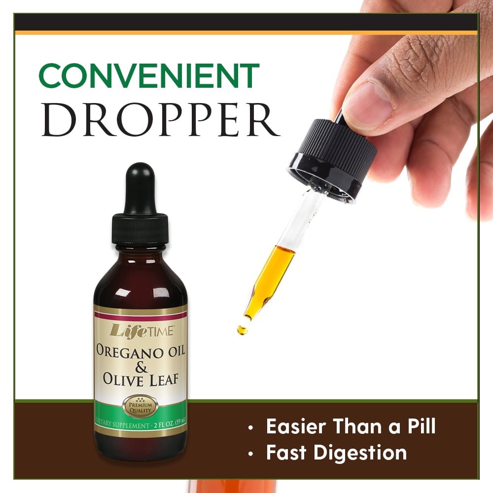 LifeTime Herbal Support Oregano Oil & Olive Leaf 2 oz Liquid