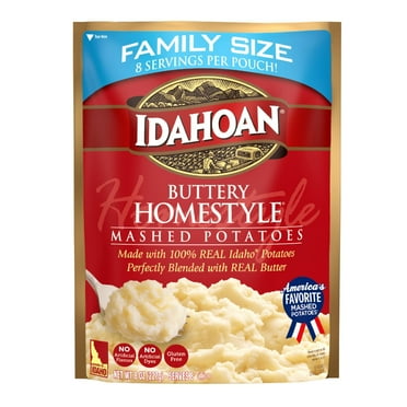 2 Pack - Idahoan Buttery Homestyle Mashed Potatoes Family Size 8 oz