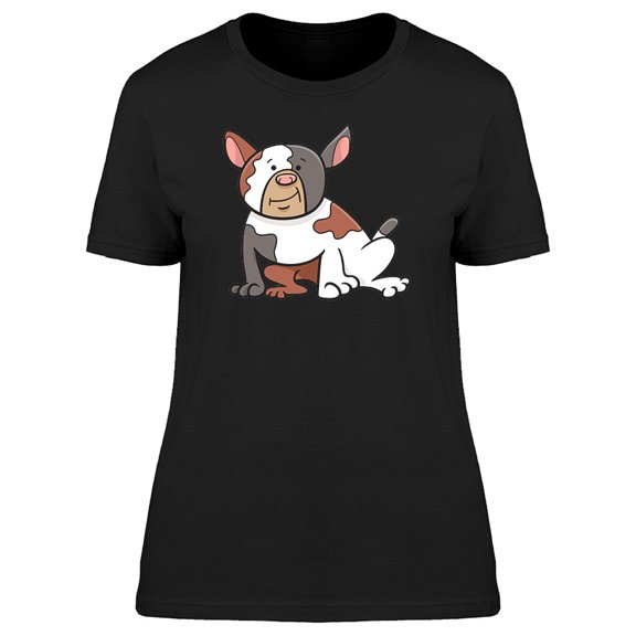 Cute Funny Bulldog Cartoon Tee Women's -Image by Shutterstock