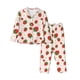 thumbnail image 1 of Balery Strawberry Floral Conjunto de Pijama con Estampado para Mujer, Conjunto de Dos Piezas con Manga Larga, Ropa de Dormir Suave con Bolsillos, Pijamas Cómodos-XX-Large, 1 of 7