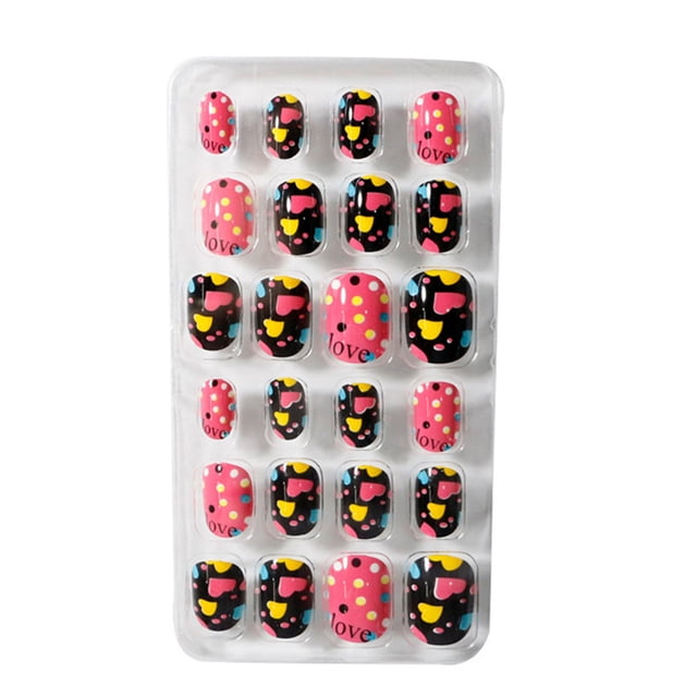 Vogacara 1 Juego de limas de longitud media para uñas de niños, prensa mate en palo, calcomanías de arte de Color sólido, suministros de salón, Kit Juegos de manicura Dos Vogacara CE011887-02