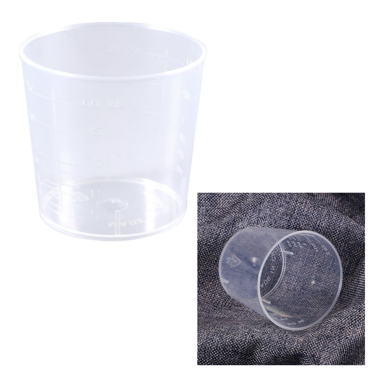 100 Pack 60Ml/2Oz Plastic Graduated Cups Transparent Scale Cups