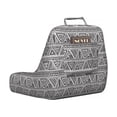 thumbnail image 2 of Tribal Reading Pillow Cover, Monochrome Design Style Continuous Zentangle Triangles Pattern, Unstuffed Printed Bed Rest Case from Soft Fabric, XL Size, Charcoal Grey and White, by Ambesonne, 2 of 4
