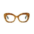 thumbnail image 2 of 4 Pairs of Womens Cat Eye Spring Hinge Reading Glasses 0 Thick Butterfly Shape Yellow Tortoise Shell Readers 0, 2 of 5