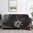 thumbnail image 6 of Throw Blanket for Couch, Midnight Butterfly Floral Dream Super Soft Fuzzy Comfy Warm Cute Throw Blanket, Lightweight Cozy Plush Flannel Blanket Throws for Sofa Bed All Season, 6 of 8
