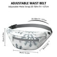 thumbnail image 3 of Fanny Pack Blue Christmas Snowflake Pattern Waist Pack Bag,Running Cross Bag,Waterproof Large Fanny Packs for Women Men for Travel Running Hiking Cycling, 3 of 6