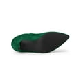 thumbnail image 5 of BLISSFUL STEP Women's Pointed Toe Stiletto Heels Chelsea Ankle Booties Emerald Green 5.5, 5 of 7