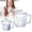 B, variant on Glass Measuring Cup with Lid, V-Shaped Spout Microwave Safe Borosilicate Kitchen Accessories 1 Measurement Scales Cup, Ml, Oz Easy Measure Liquid Powder Milk Cups for Cooking Baking