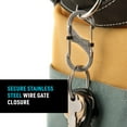 thumbnail image 4 of Nite Ize S-Biner SlideLock Stainless Steel - Secure Key Holder Carabiner with SlideLocks - Key & Keychain Organizer - Lockable Carabiner for Daily Use - 75lb Weight Rating -Size 4, Stainless (4 Pack), 4 of 8