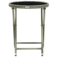 thumbnail image 3 of vidaXL Tea Table Gray 23.6" Poly Rattan and Tempered Glass, 3 of 5
