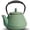 Green, variant on Green Cast Iron Teapot 32oz Sakura Blossom Pattern With Infuser For Loose Leaf Tea And Coffee