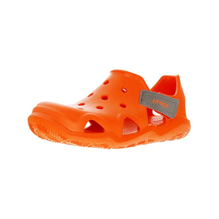 Crocs Boy's Swiftwater Wave Tangerine Ankle-High Flat Shoe - 3M ...