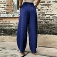 thumbnail image 4 of AOOCHASLIY Thanksgiving Day Women Pants Women's Casual Loose Baggy Pocket Pants Fashion Playsuit Trousers Overalls Cotton and Linen Pants, 4 of 5