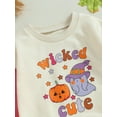 thumbnail image 6 of Musuos Baby Girls Boys Sweatshirts Rompers 6 12 18 24M Halloween Pumpkin Letter Print Long Sleeve Contrast Color Toddler Fall Bodysuits, 6 of 10